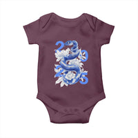 Year Of The Snake 2025 Baby Onesie Chinese New Year Blue Snake