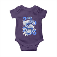 Year Of The Snake 2025 Baby Onesie Chinese New Year Blue Snake