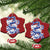 Year Of The Snake 2025 Christmas Ornament Chinese New Year Blue Snake - Wonder Print Shop