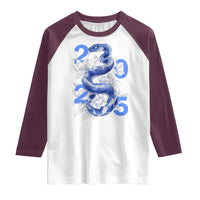 Year Of The Snake 2025 Raglan Shirt Chinese New Year Blue Snake