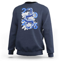 Year Of The Snake 2025 Sweatshirt Chinese New Year Blue Snake - Wonder Print Shop