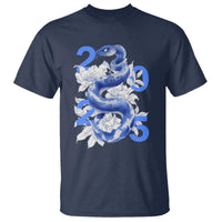 Year Of The Snake 2025 T Shirt Chinese New Year Blue Snake - Wonder Print Shop