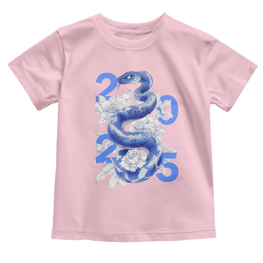 Year Of The Snake 2025 Toddler T Shirt Chinese New Year Blue Snake