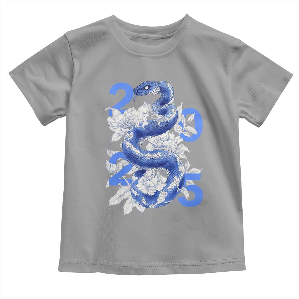 Year Of The Snake 2025 Toddler T Shirt Chinese New Year Blue Snake