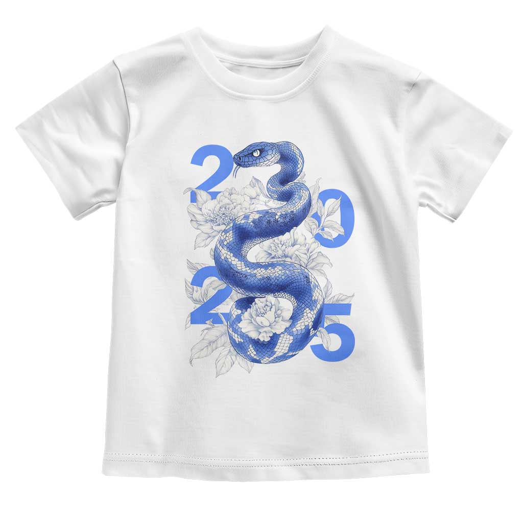 Year Of The Snake 2025 Toddler T Shirt Chinese New Year Blue Snake
