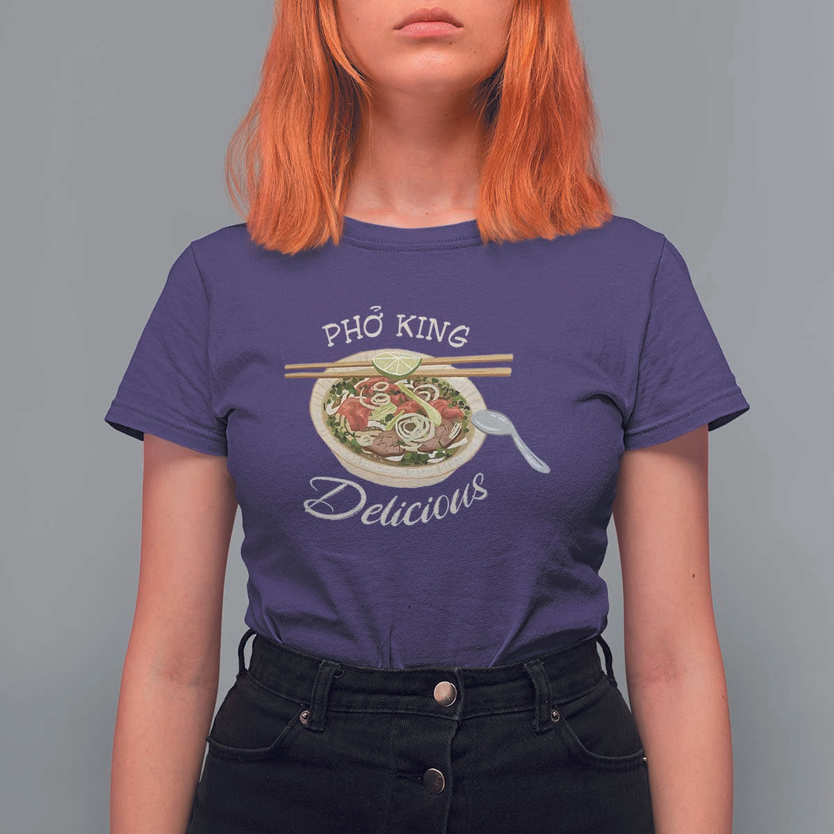 Vietnamese Food Lover T Shirt For Women Pho King Delicious - Wonder Print Shop