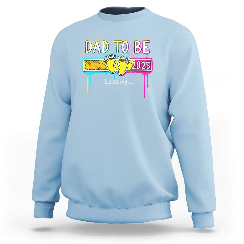 New Dad 2025 Sweatshirt Loading Dad To Be Est 2025 - Wonder Print Shop