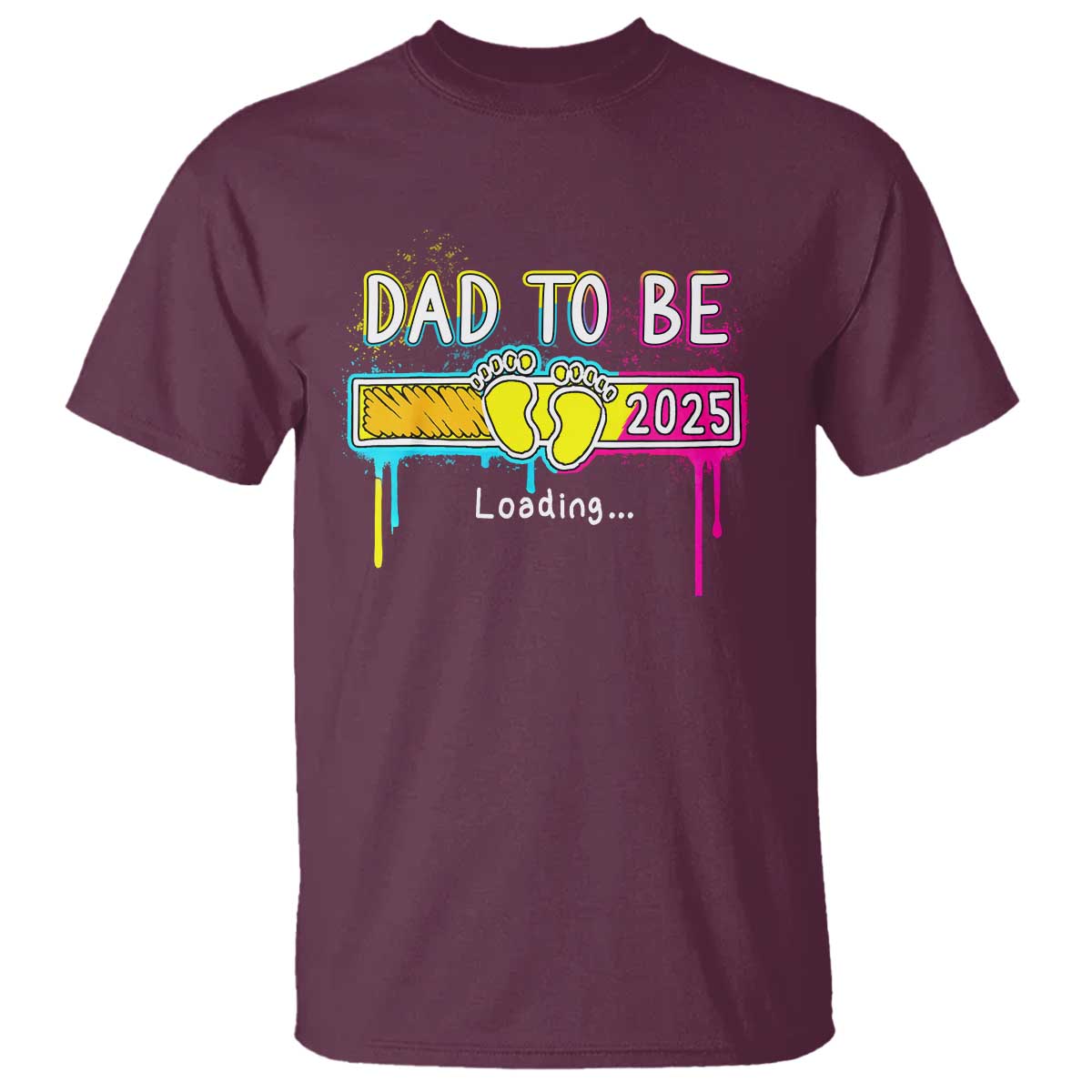 New Dad 2025 T Shirt Loading Dad To Be Est 2025 - Wonder Print Shop