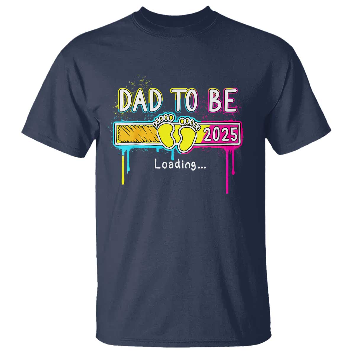 New Dad 2025 T Shirt Loading Dad To Be Est 2025 - Wonder Print Shop
