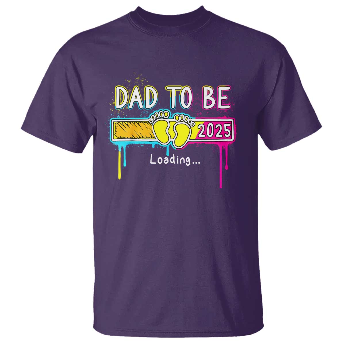 New Dad 2025 T Shirt Loading Dad To Be Est 2025 - Wonder Print Shop