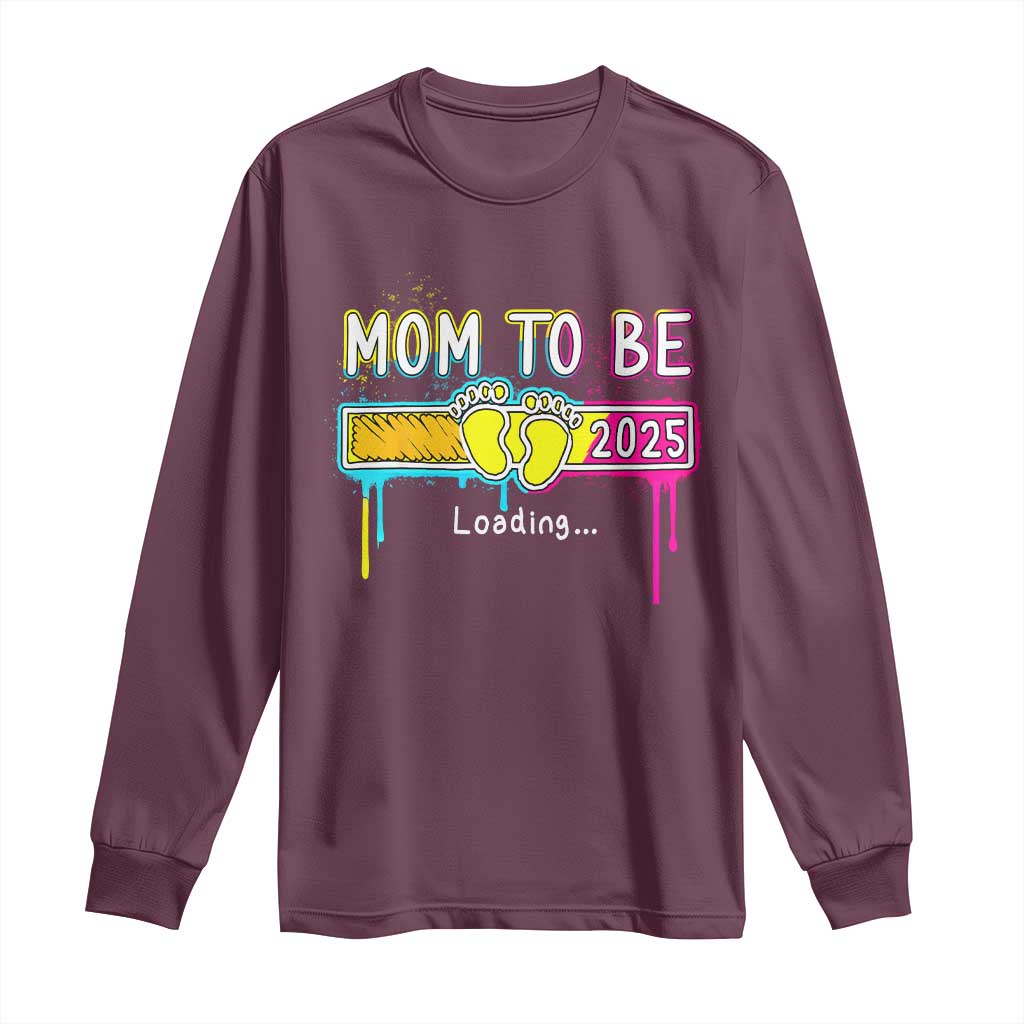 New Mom 2025 Long Sleeve Shirt Loading Mom To Be Est 2025