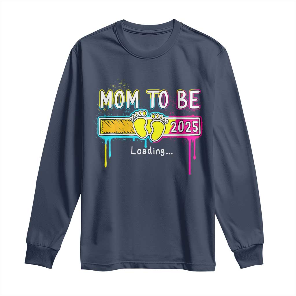 New Mom 2025 Long Sleeve Shirt Loading Mom To Be Est 2025
