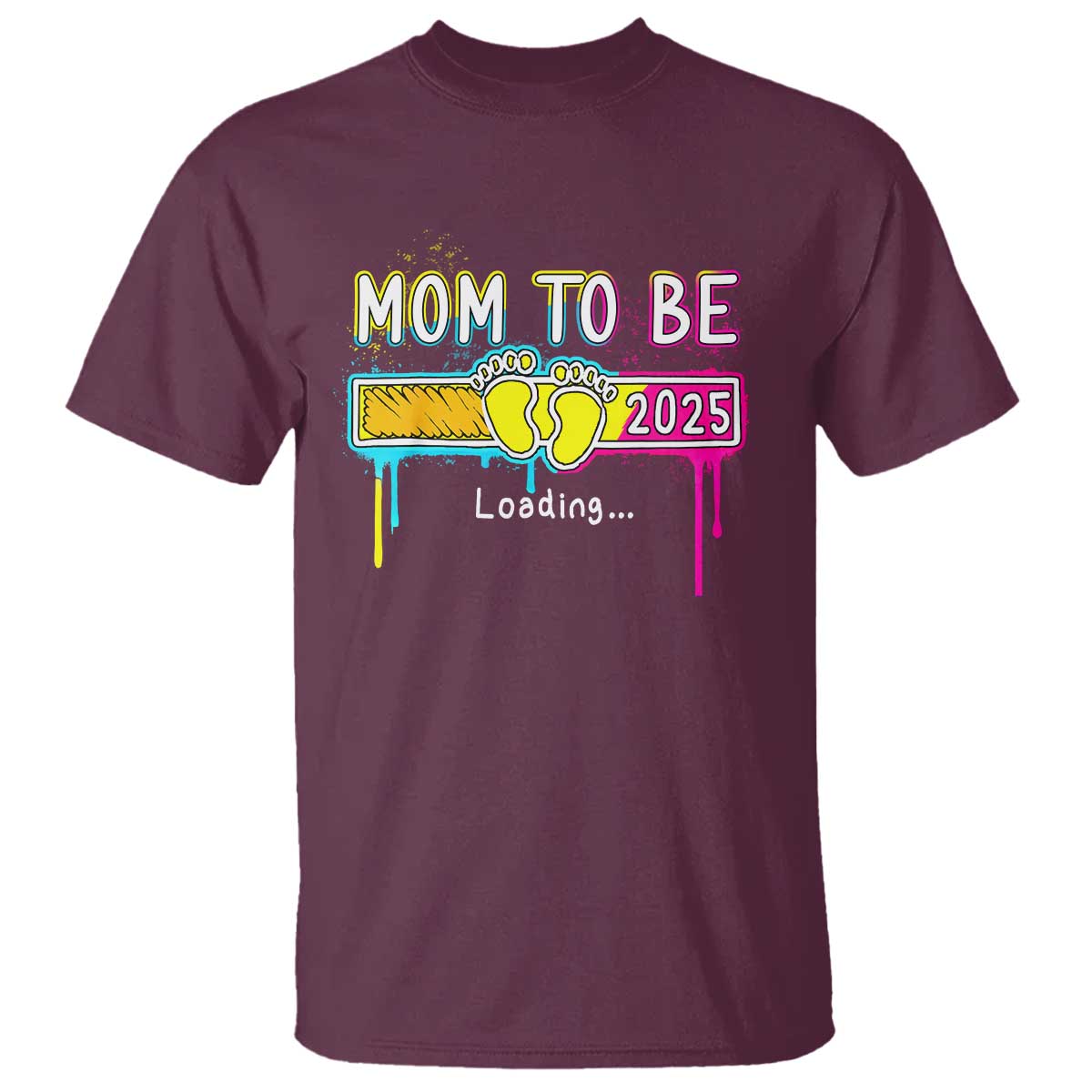 New Mom 2025 T Shirt Loading Mom To Be Est 2025 - Wonder Print Shop