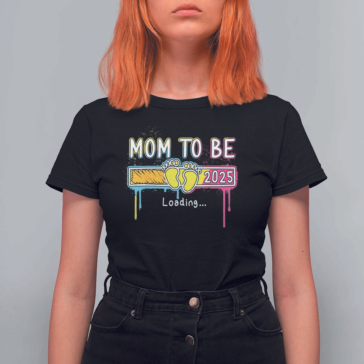 New Mom 2025 T Shirt For Women Loading Mom To Be Est 2025 - Wonder Print Shop