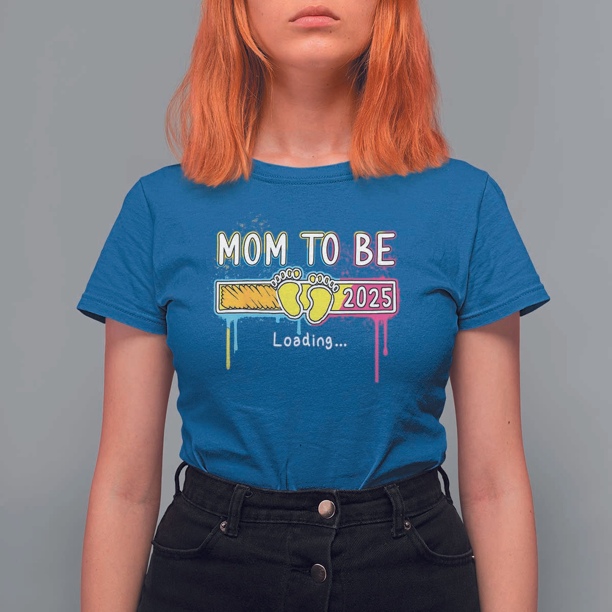 New Mom 2025 T Shirt For Women Loading Mom To Be Est 2025 - Wonder Print Shop