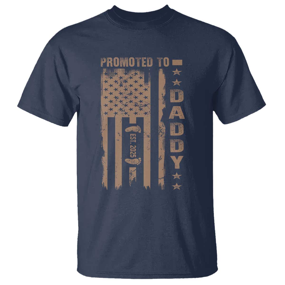 New Dad 2025 T Shirt Promoted To Daddy Est 2025 - Wonder Print Shop