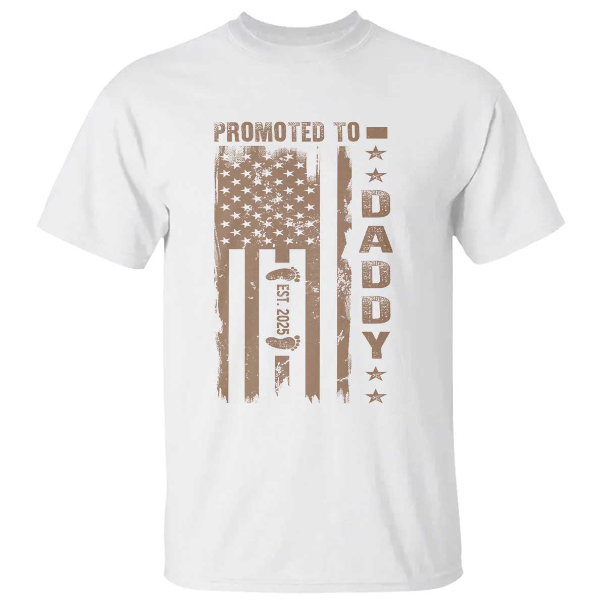 New Dad 2025 T Shirt Promoted To Daddy Est 2025 - Wonder Print Shop