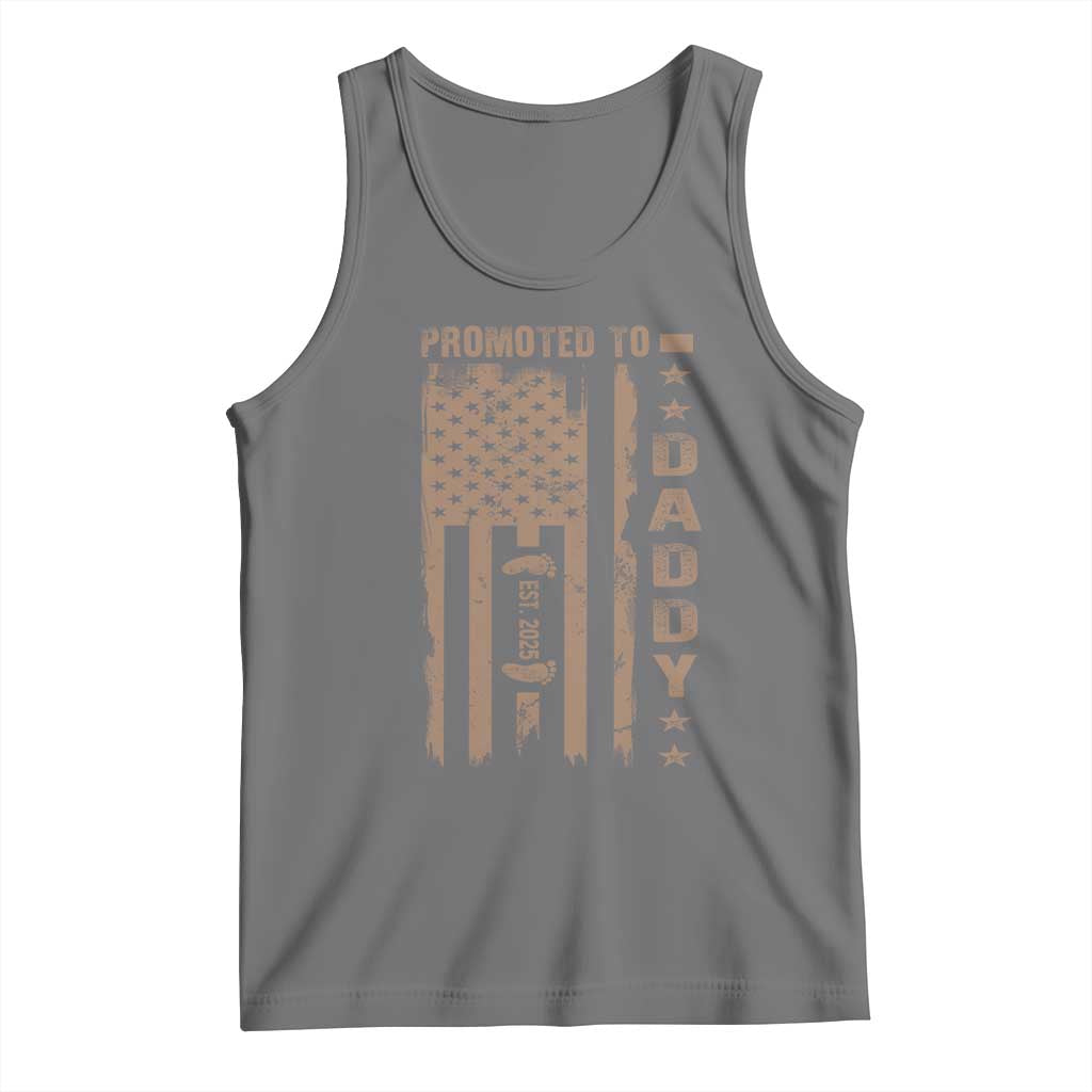 New Dad 2025 Tank Top Promoted To Daddy Est 2025