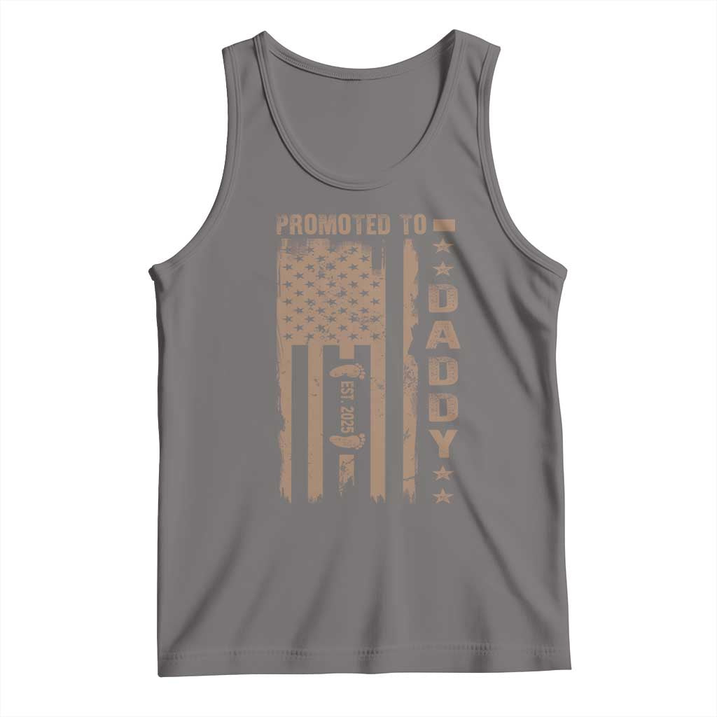 New Dad 2025 Tank Top Promoted To Daddy Est 2025