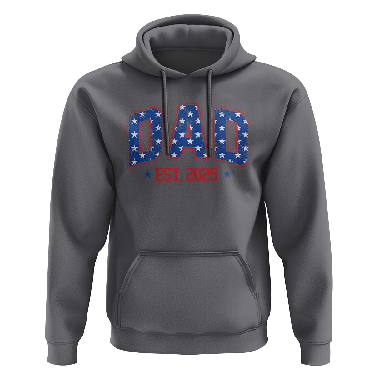 Dad Est 2025 Hoodie Patriotic America Flag New Father