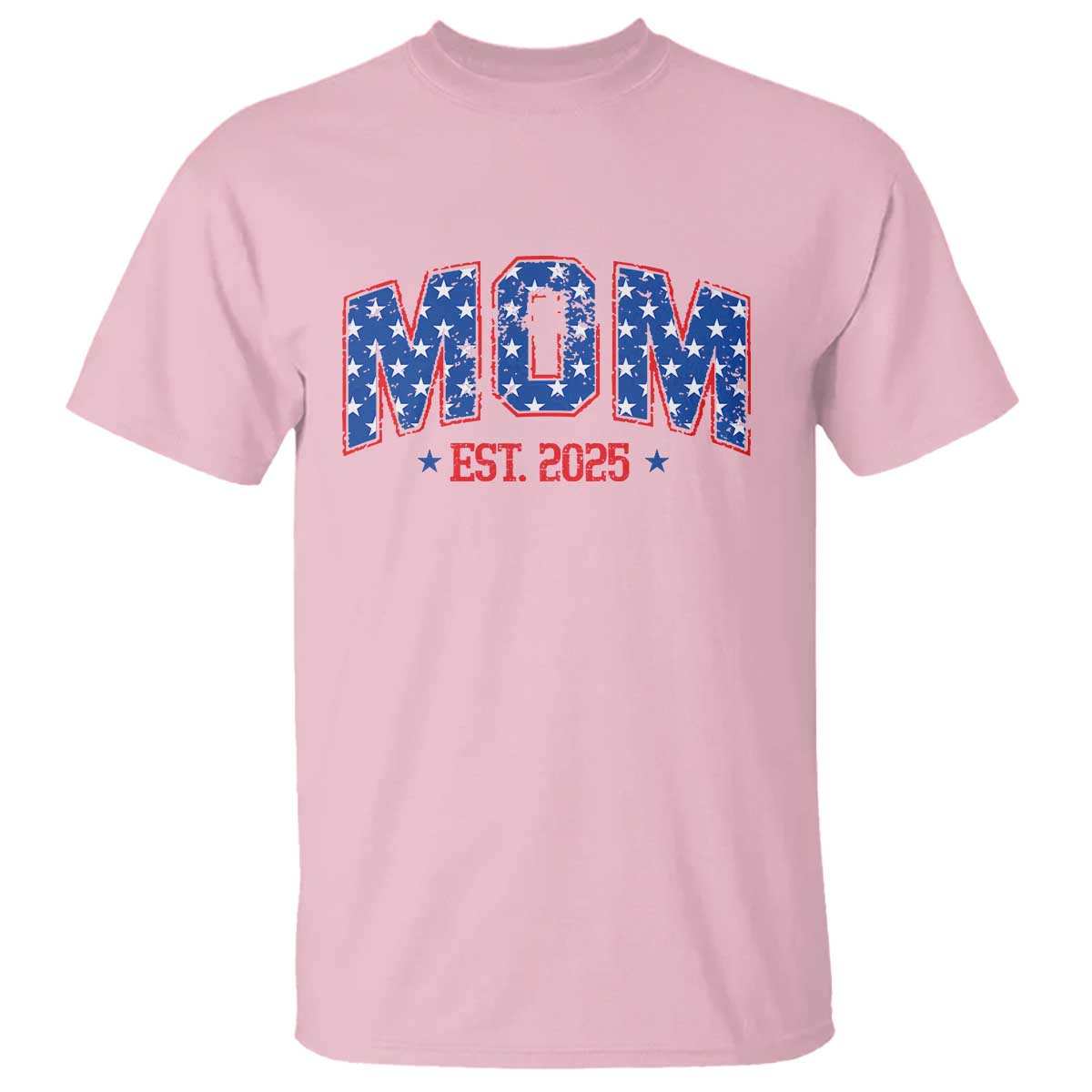 Mom Est 2025 T Shirt Patriotic America Flag New Mother - Wonder Print Shop