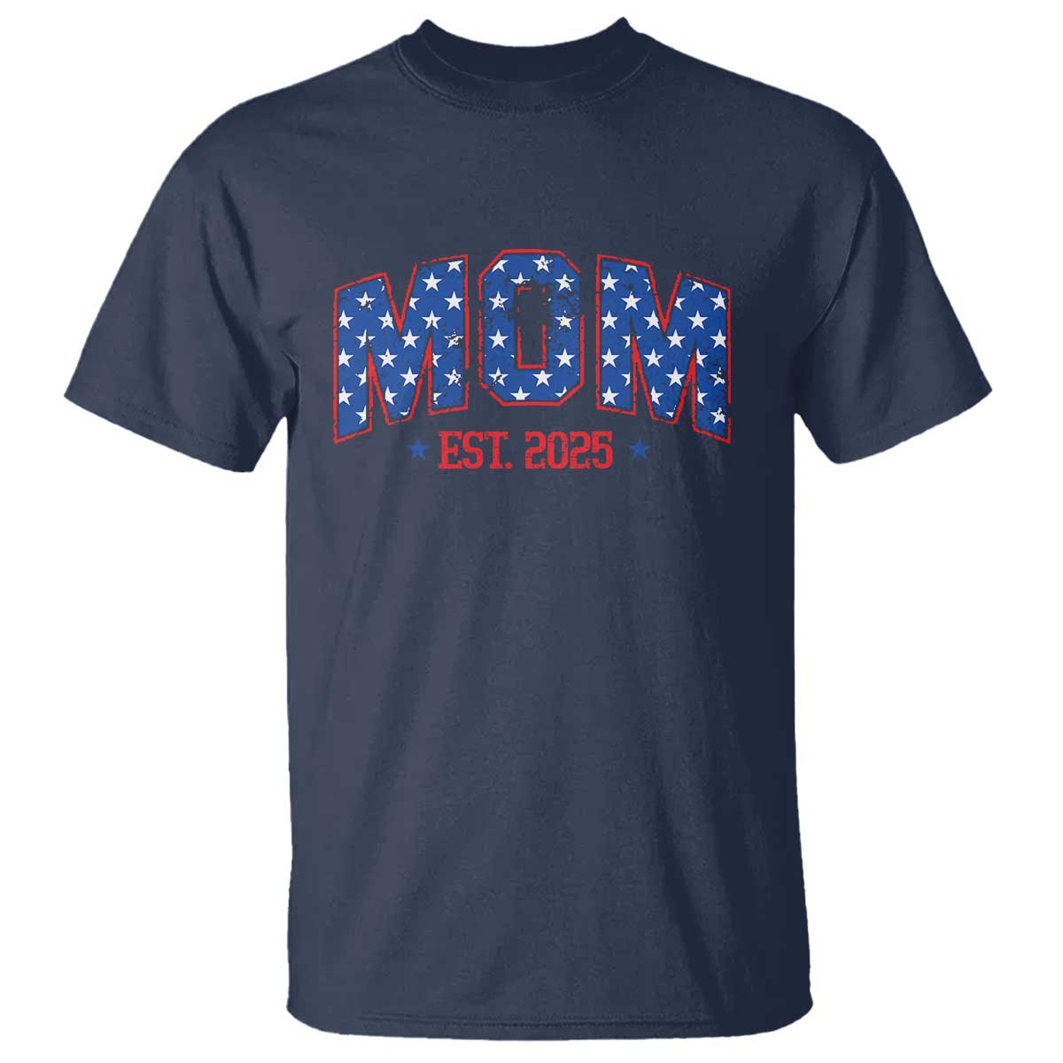 Mom Est 2025 T Shirt Patriotic America Flag New Mother - Wonder Print Shop