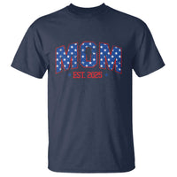 Mom Est 2025 T Shirt Patriotic America Flag New Mother - Wonder Print Shop
