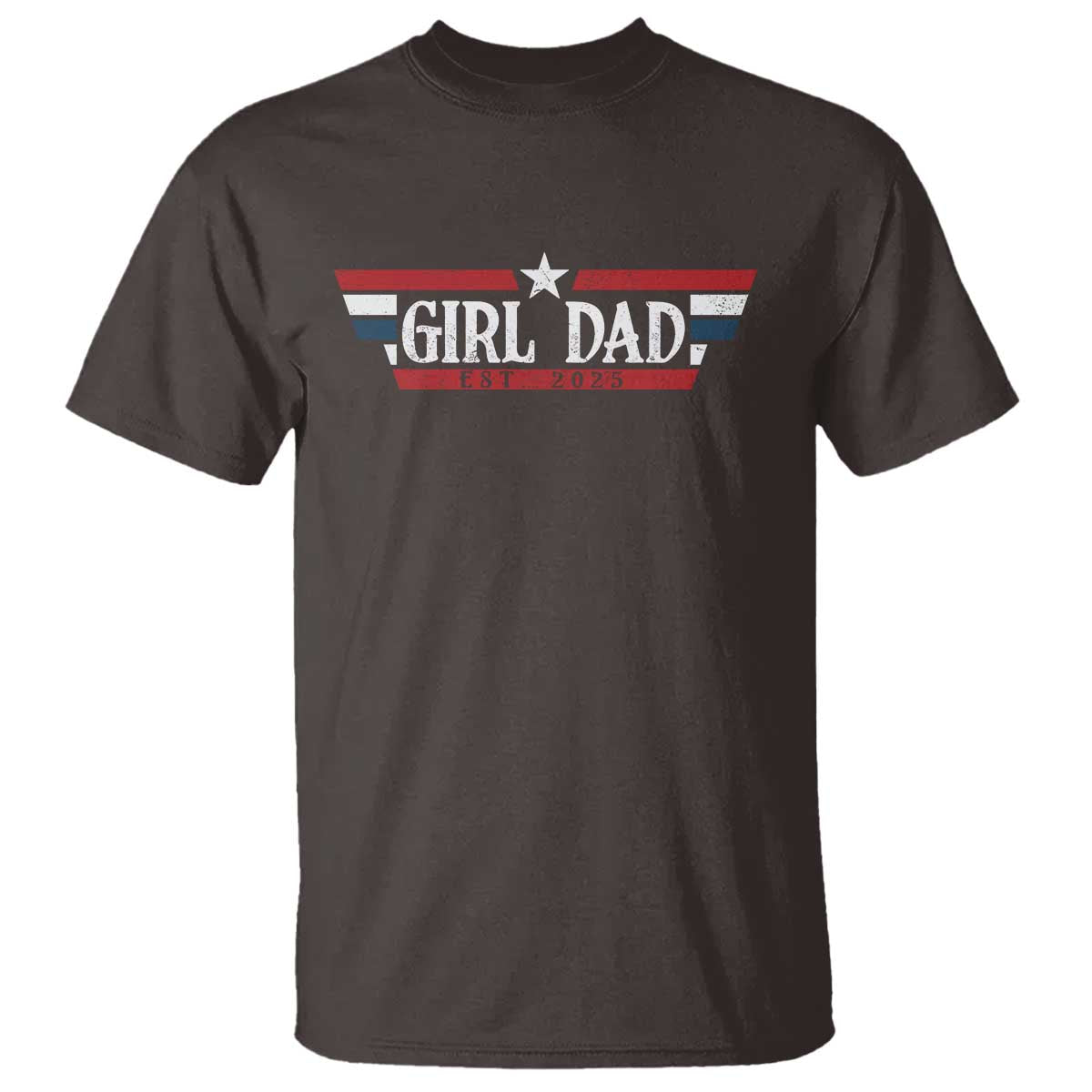 Girl Dad Est 2025 T Shirt New Dad Of Little Girl Daughter - Wonder Print Shop