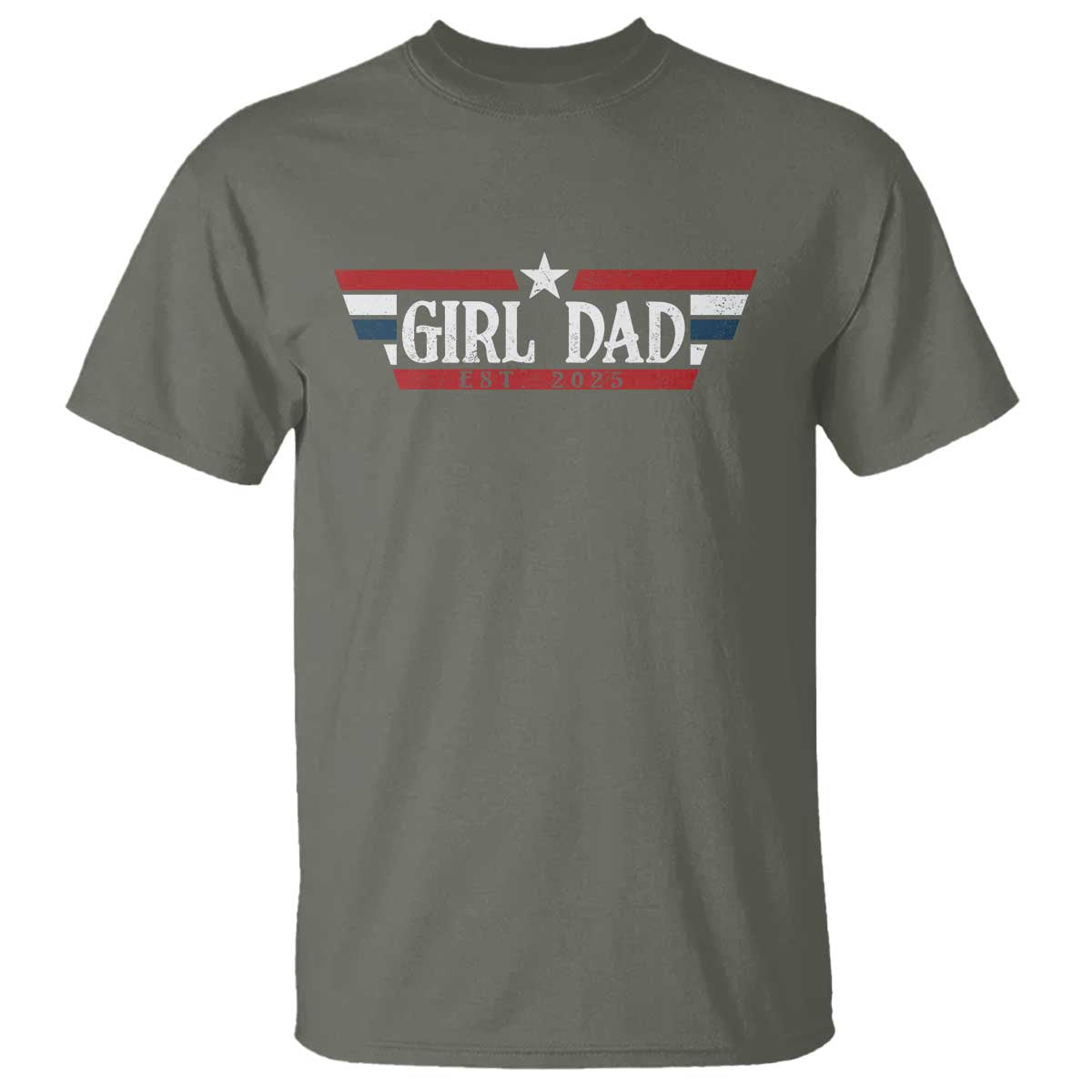 Girl Dad Est 2025 T Shirt New Dad Of Little Girl Daughter - Wonder Print Shop