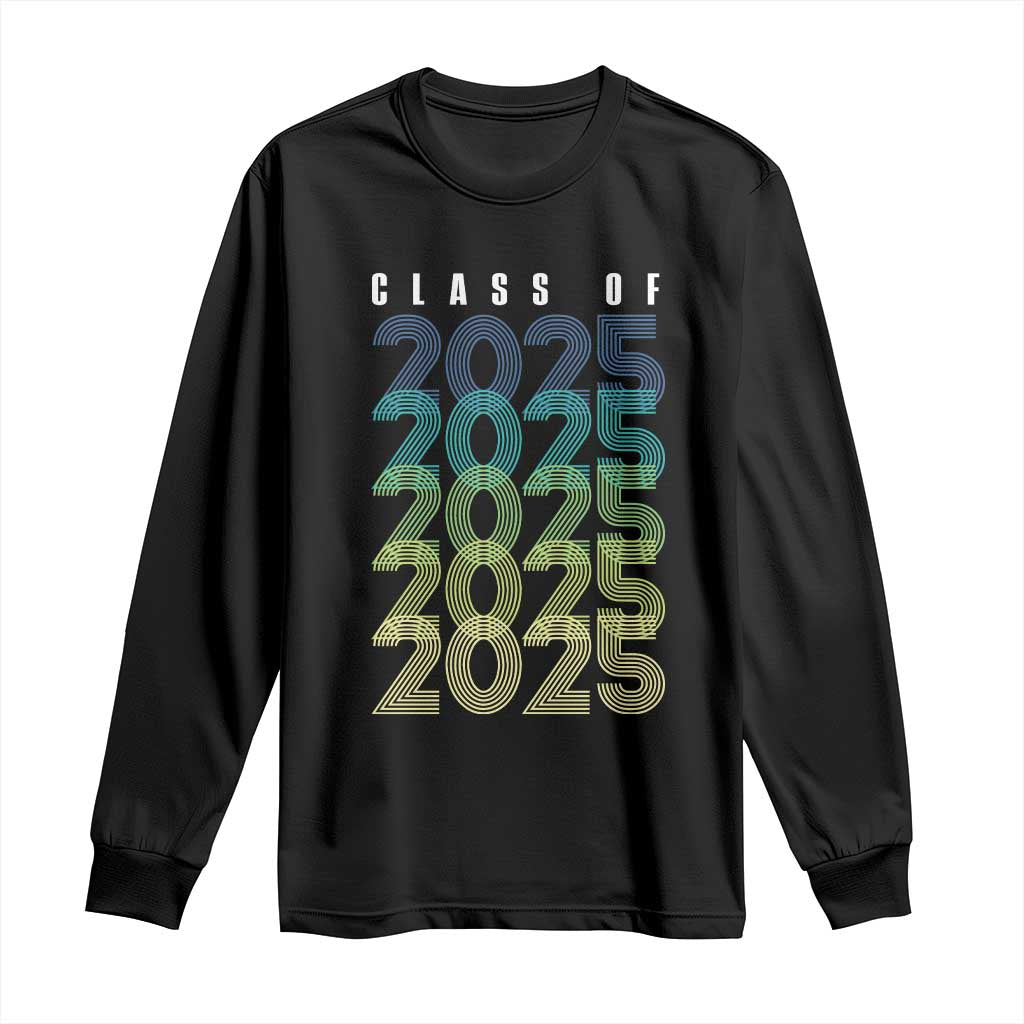 Graduation Long Sleeve Shirt Class Of 2025 Retro