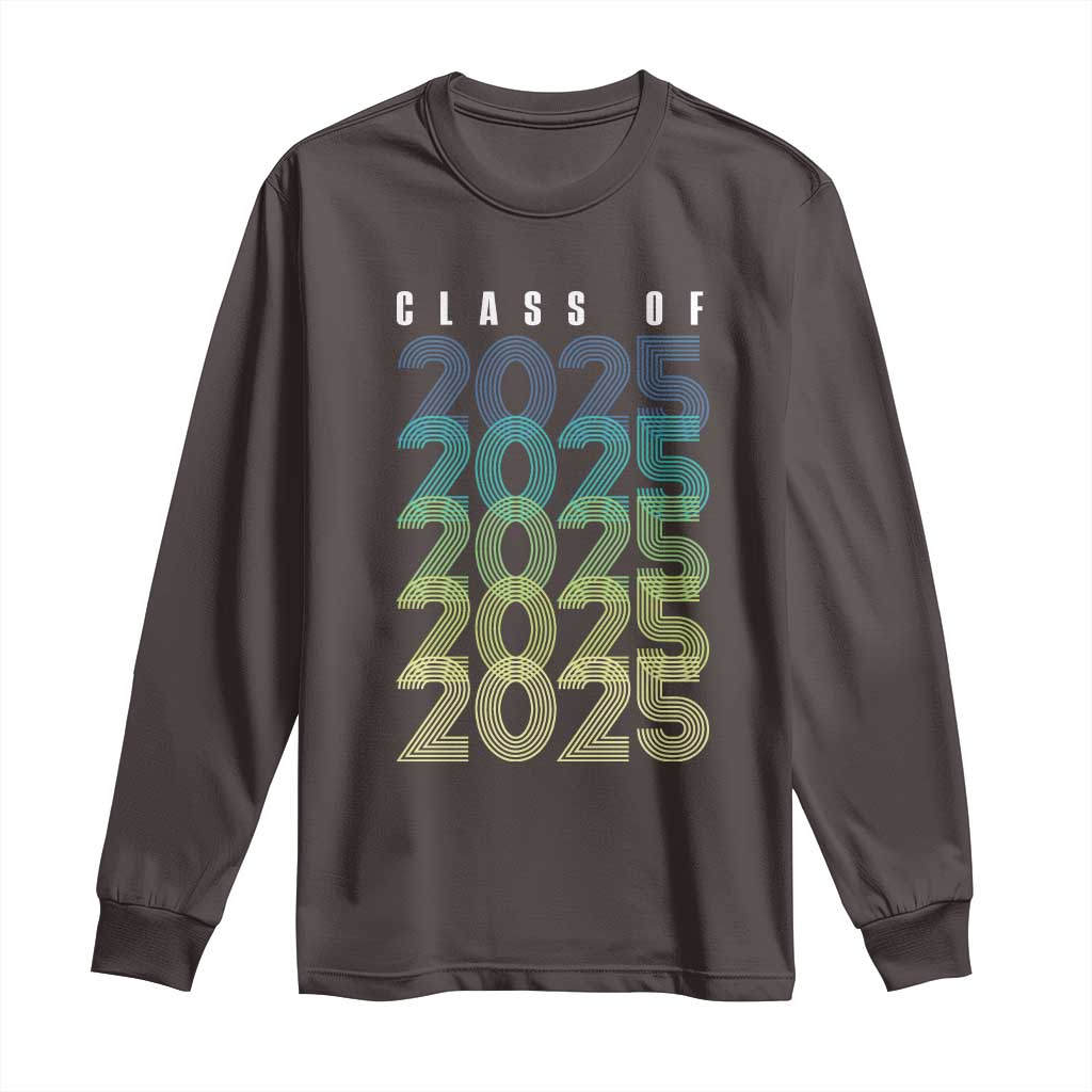 Graduation Long Sleeve Shirt Class Of 2025 Retro