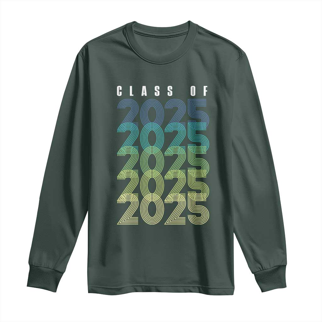 Graduation Long Sleeve Shirt Class Of 2025 Retro
