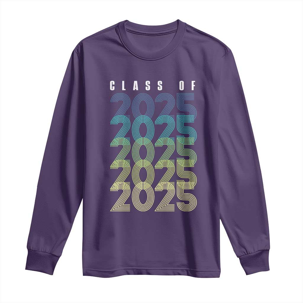 Graduation Long Sleeve Shirt Class Of 2025 Retro