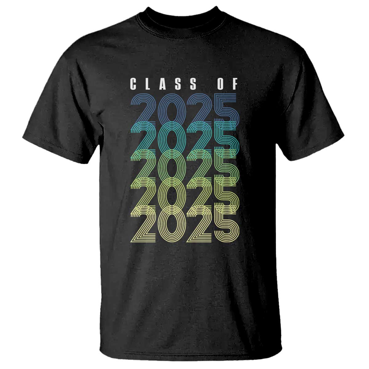 Graduation T Shirt Class Of 2025 Retro - Wonder Print Shop