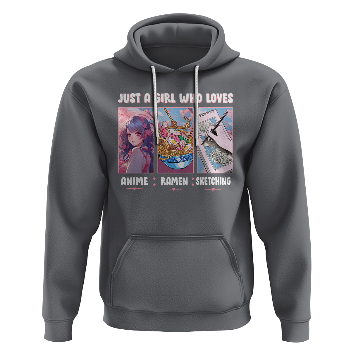 Just A Girl Who Loves Anime Ramen And Sketching Hoodie - Wonder Print Shop