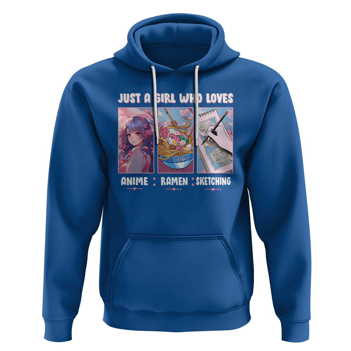 Just A Girl Who Loves Anime Ramen And Sketching Hoodie - Wonder Print Shop
