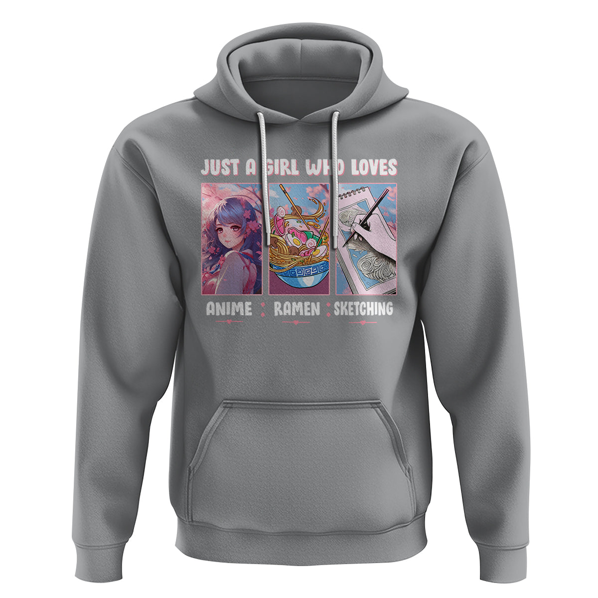 Just A Girl Who Loves Anime Ramen And Sketching Hoodie - Wonder Print Shop