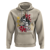 Japanese Samurai Hoodie Floral Warrior Geisha Woman Tokyo Anime - Wonder Print Shop