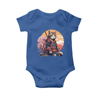 Japanese Samurai Cat Baby Onesie Floral Warrior Geisha Woman Tokyo Anime