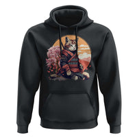 Japanese Samurai Cat Hoodie Floral Warrior Geisha Woman Tokyo Anime