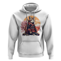Japanese Samurai Cat Hoodie Floral Warrior Geisha Woman Tokyo Anime