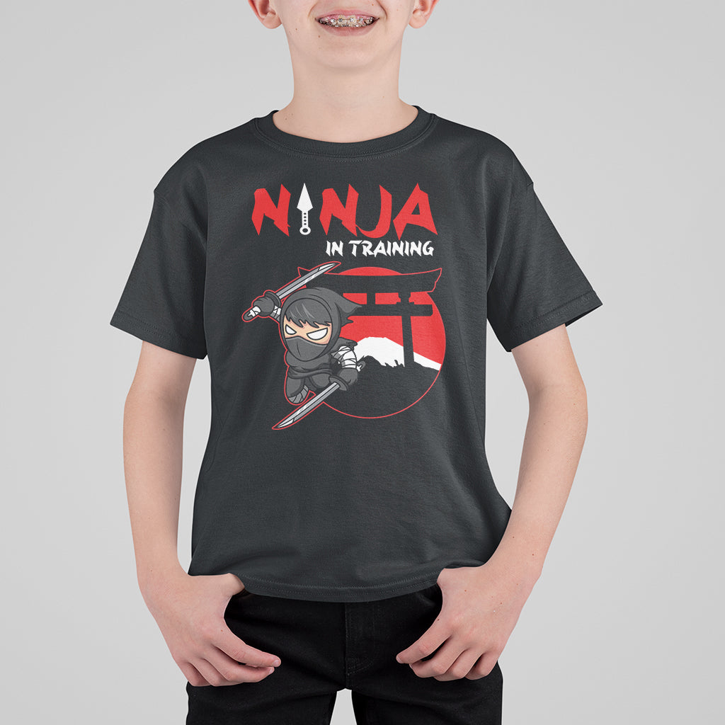 Ninja T Shirt For Kid In Training Cool Warrior Kids Boy Man Ninjutsu - Wonder Print Shop