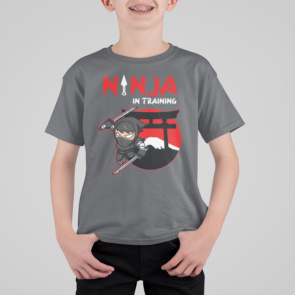 Ninja T Shirt For Kid In Training Cool Warrior Kids Boy Man Ninjutsu - Wonder Print Shop