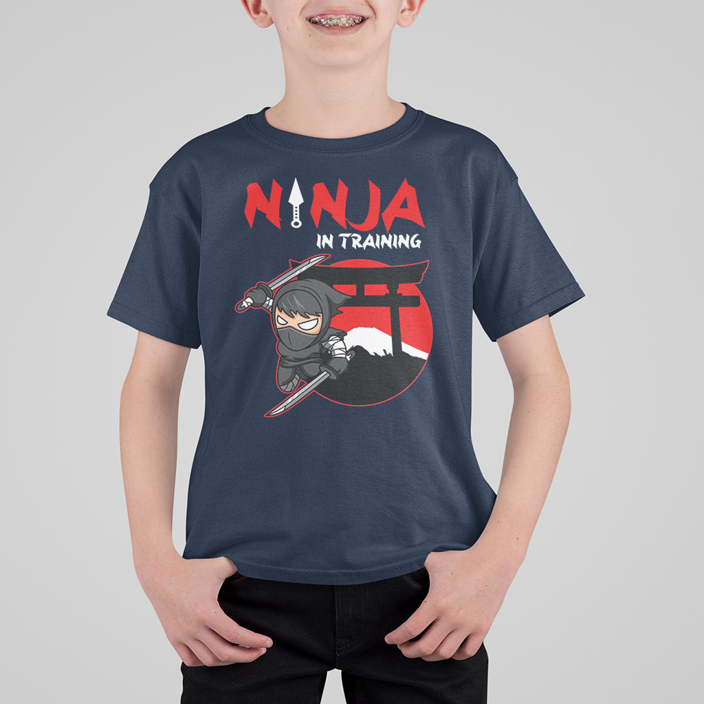 Ninja T Shirt For Kid In Training Cool Warrior Kids Boy Man Ninjutsu - Wonder Print Shop