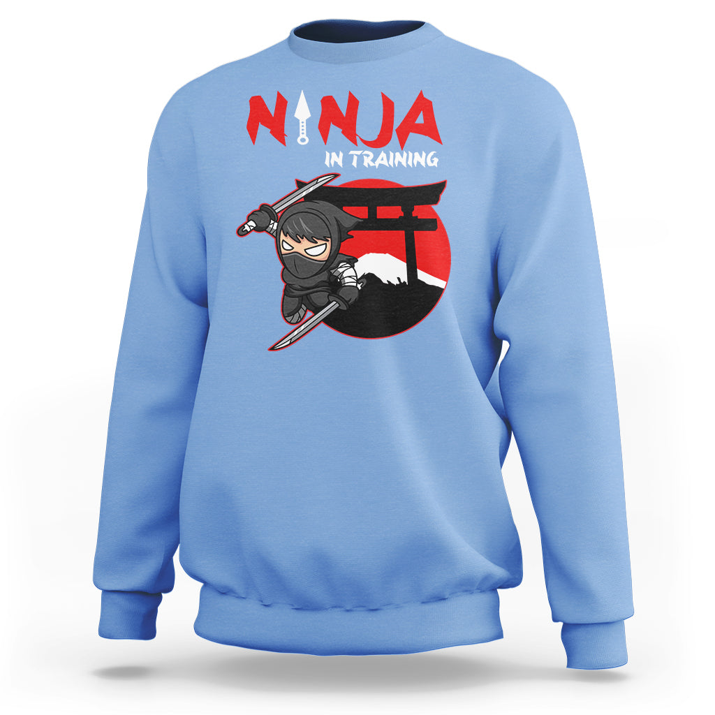 Ninja Sweatshirt In Training Cool Warrior Kids Boy Man Ninjutsu - Wonder Print Shop