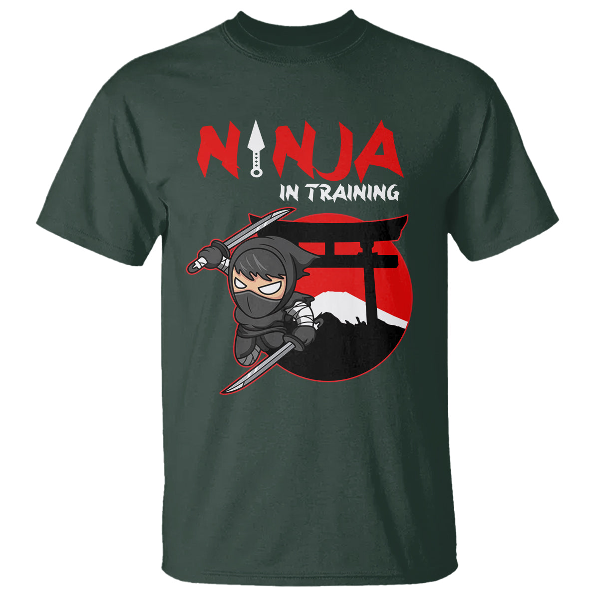 Ninja T Shirt In Training Cool Warrior Kids Boy Man Ninjutsu - Wonder Print Shop