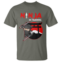 Ninja T Shirt In Training Cool Warrior Kids Boy Man Ninjutsu - Wonder Print Shop