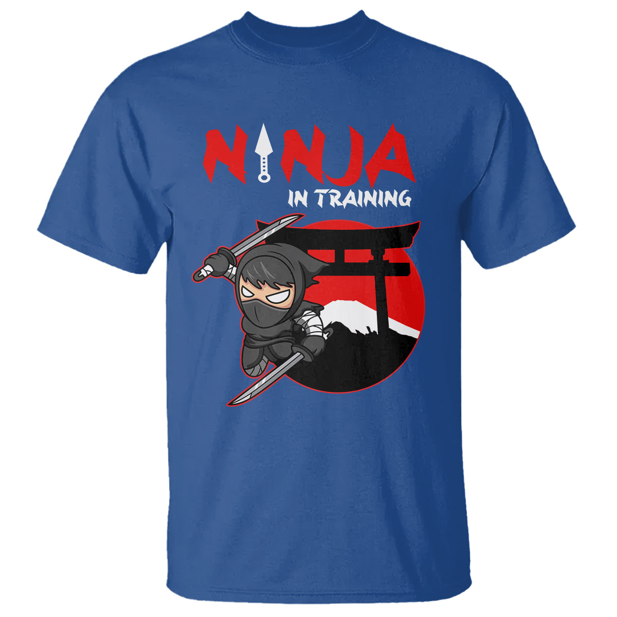Ninja T Shirt In Training Cool Warrior Kids Boy Man Ninjutsu - Wonder Print Shop