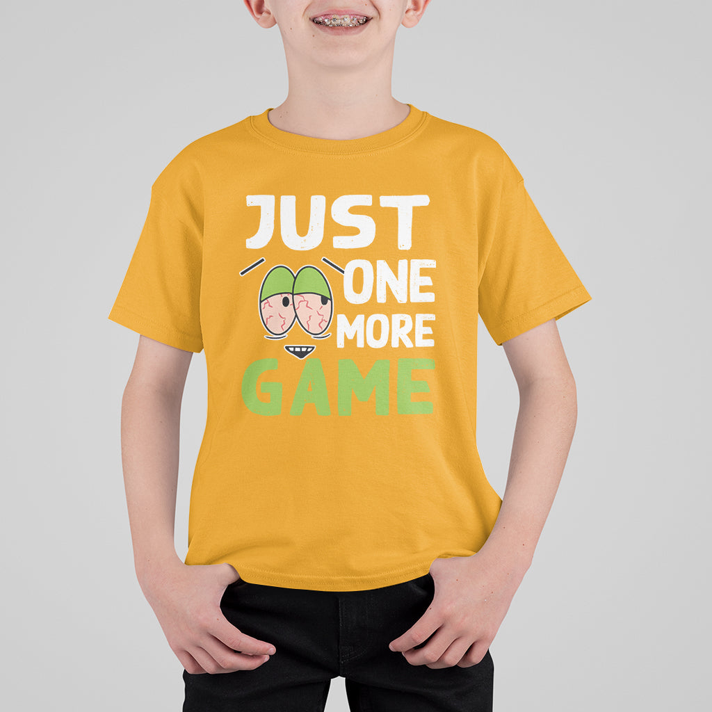 Funny Video Gamer T Shirt For Kid Just One More Game Kids Boys Man - Wonder Print Shop