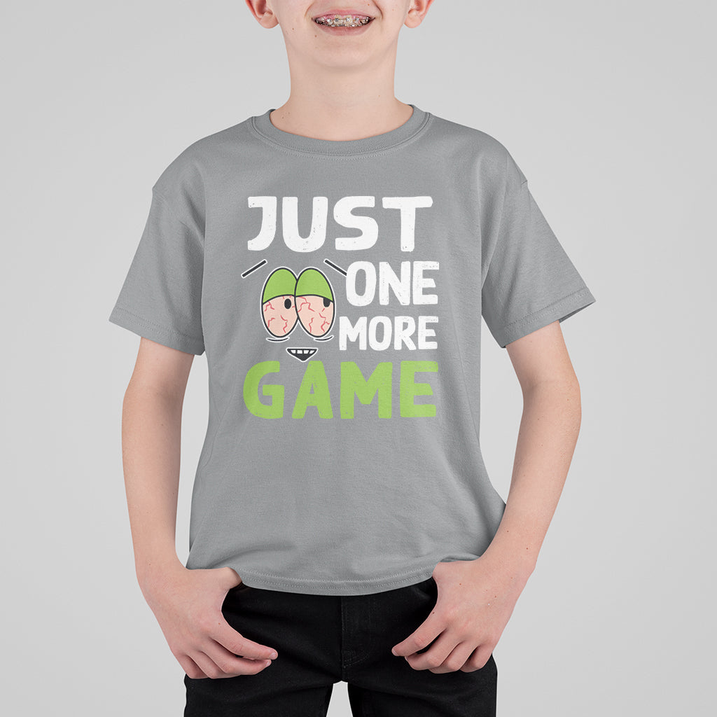 Funny Video Gamer T Shirt For Kid Just One More Game Kids Boys Man - Wonder Print Shop